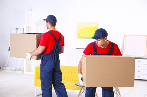 Removal team preparing a home move in West Ham