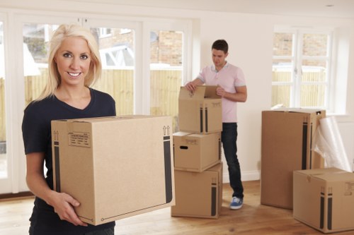 House removal team preparing a local move in West Ham