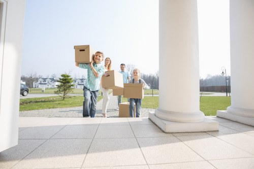 Removal van and packing equipment for a West Ham home move